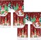 6 Pcs Christmas Kitchen Curtains Window Curtains and Valance Set Snowman Christmas Tree Gnome Buffalo Plaid Christmas Curtains Swag for Bedroom Living Room, 60 x 36 Valance, 36 x 30 Tier